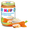 Meniu Hipp orez si morcovi cu carne de curcan de la 8 luni 220 g