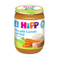 Meniu Hipp orez si morcovi cu carne de vitel de la 4 luni 190 g