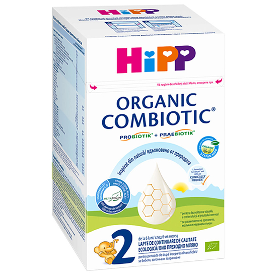 Lapte praf Hipp 2 Organic Combiotic de la 6 luni 800 g