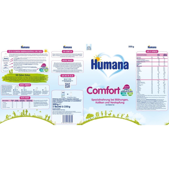 Lapte praf Humana Comfort Anticolic de la nastere 500 g