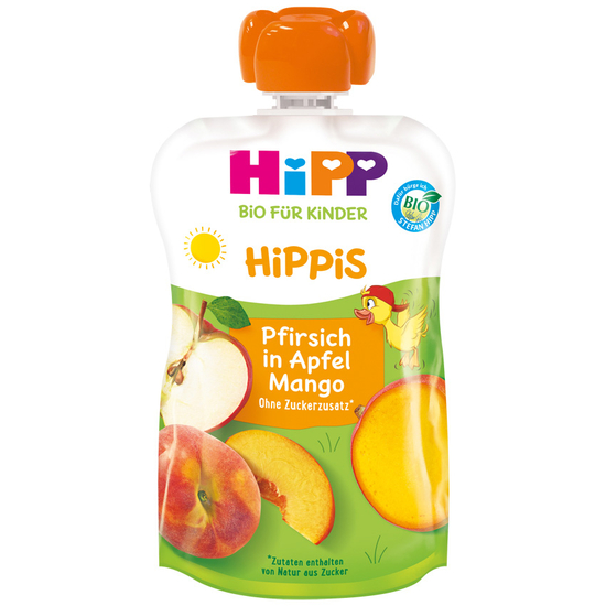Piure Hipp Hippis mar, mango cu piersica de la 1 an 100 g