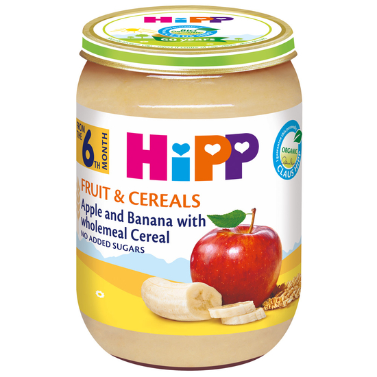 Piure fructe si cereale Hipp mere si banane de la 6 luni 190 g